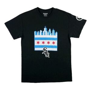 Chicago White Sox Shirt Medium Black MLB Baseball Sportswear Retro Athletic Tee